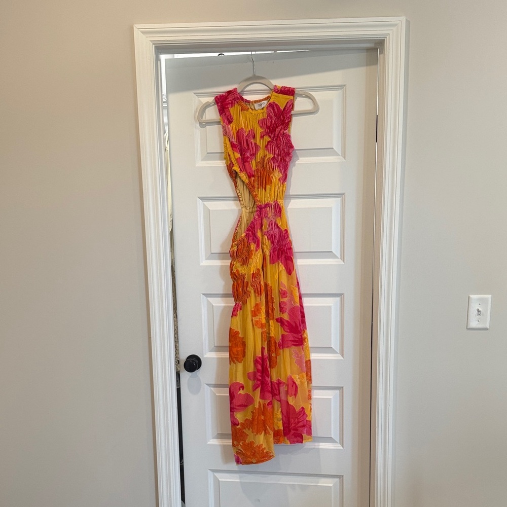 Sabo Skirt Pink and Orange Maxi Dress